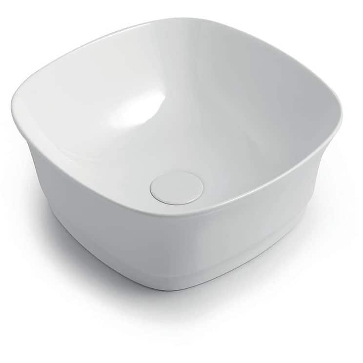 WS Bath Collections Mood ID 42.42 Mood 16-7/8" Square Ceramic Vessel