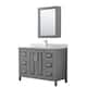 Option Dark Gray / White Carrara Marble Top / Polished