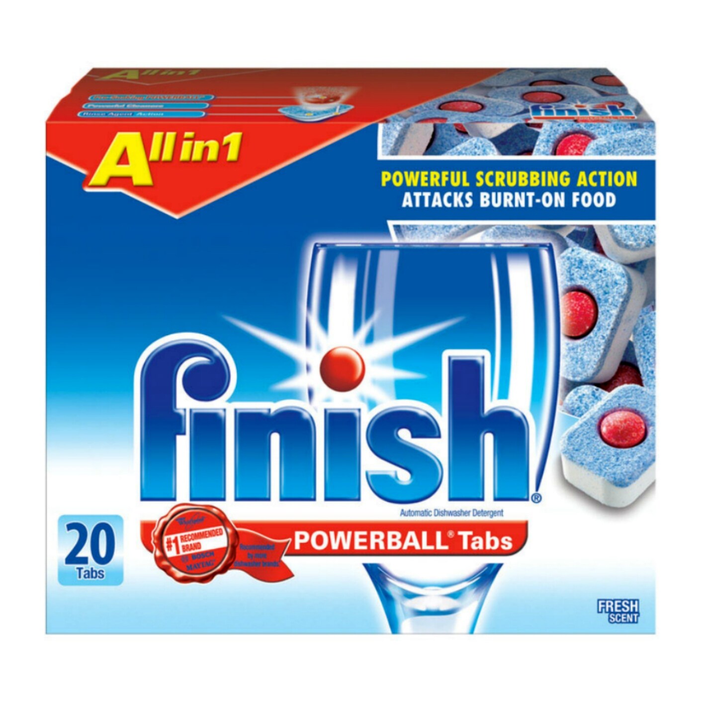 Shop Finish 5170077050 Detergent Tabs Fresh Scent Overstock 14583648