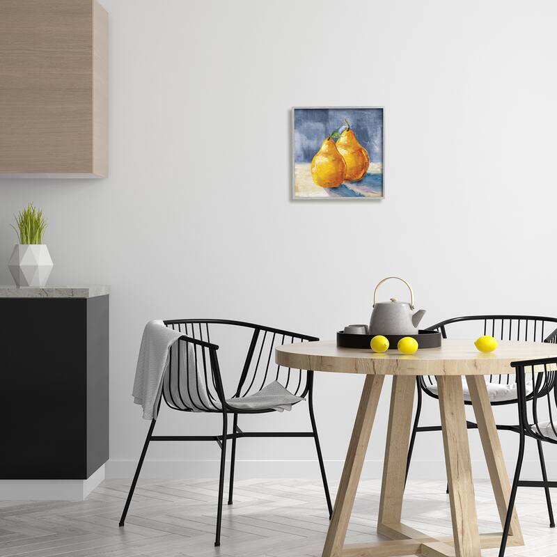 Stupell Classic Yellow Pears Delicious Fruit Still Life Framed Wall Art, Design by Carol Robinson