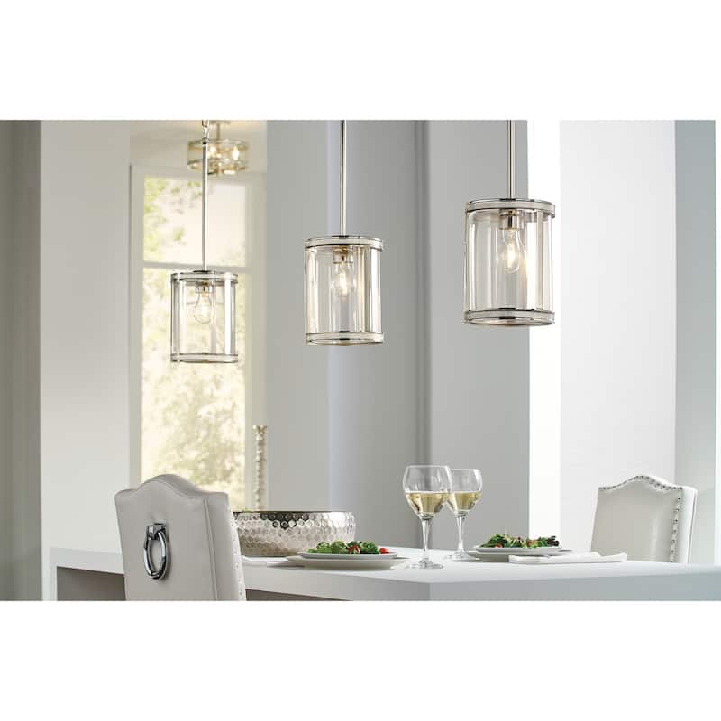 Kichler Lighting Angelica 1-Light Polished Nickel Mini Pendant Light