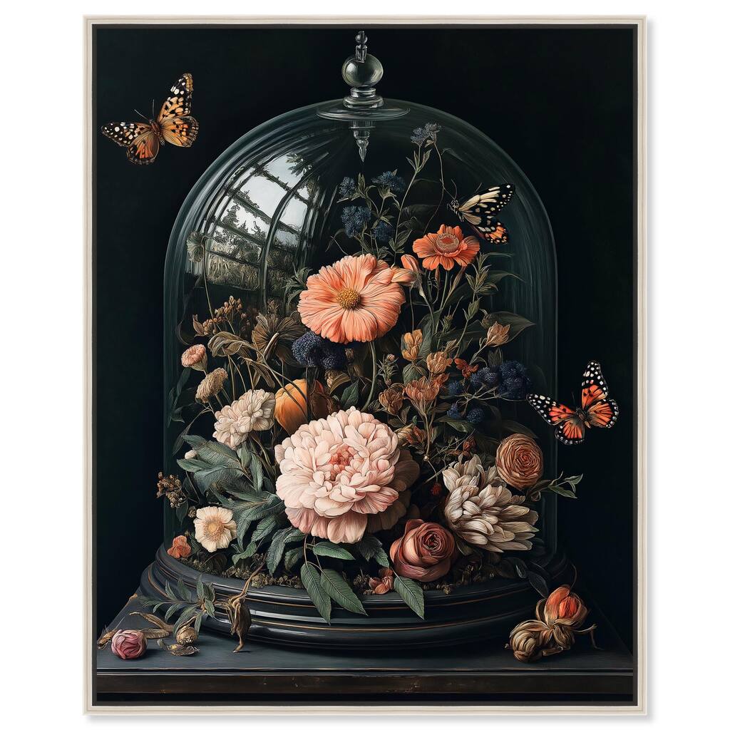Bell Jar Garden I Canvas by Art Remedy