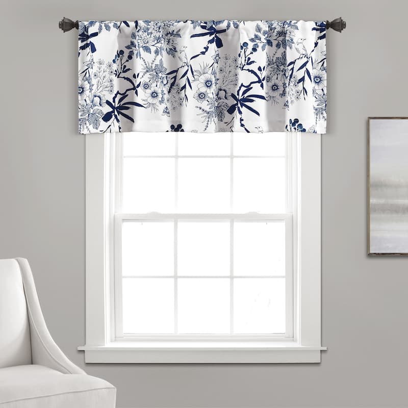 Lush Decor Botanical Garden Light Filtering Window Curtain Valance - 18" x 52"