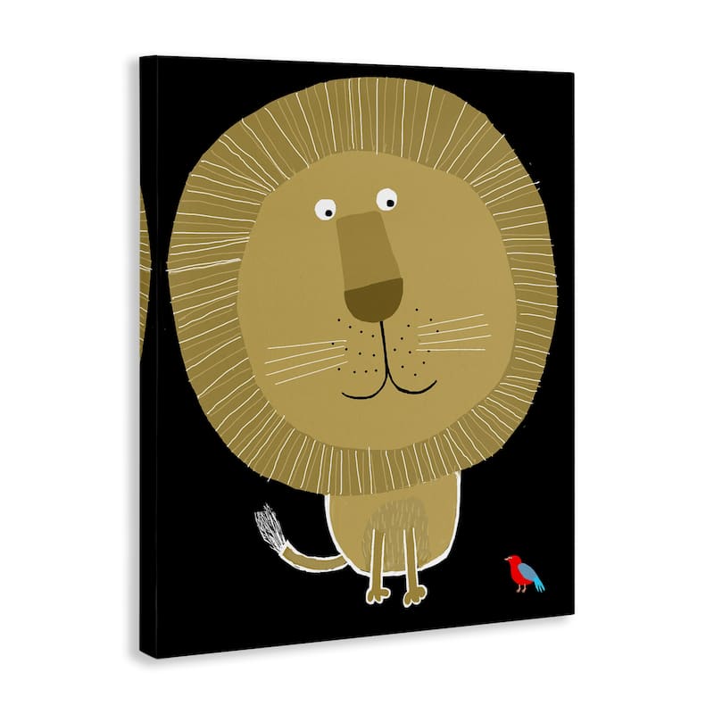 Stupell Lion and Bird Friends Canvas Wall Art Design By Carla Daly