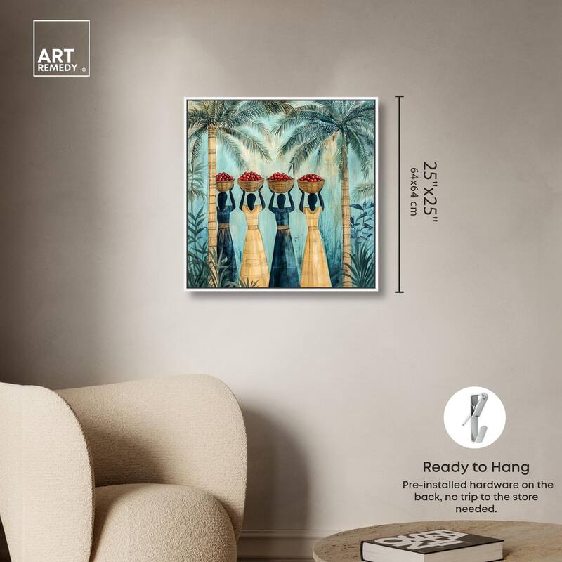 Walk Under Palms Canvas by Art Remedy