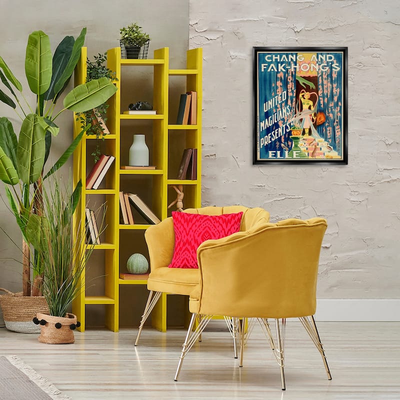 Stupell Vintage Magician Show Advertisement Framed Floater Canvas Wall Art Design By Marcus Jules