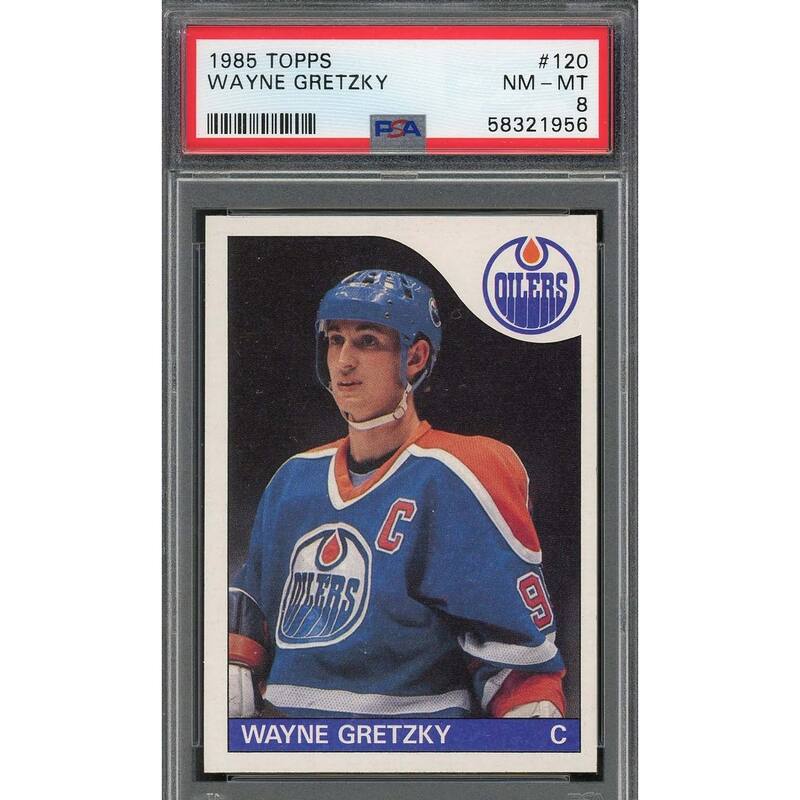 Wayne Gretzky 1985 Topps Hockey Card #120 Graded PSA 8 - 8'6" x 11'6"