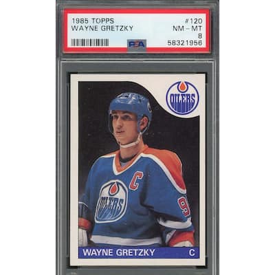 Wayne Gretzky 1985 Topps Hockey Card #120 Graded PSA 8 - 8'6" x 11'6"