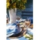preview thumbnail 15 of 16, Couleur Nature St. Tropez Tablecloth - Blue Stripes - 59" x 59"