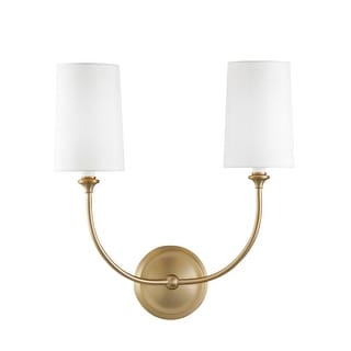Libby Langdon for Crystorama Sylvan 2-light Vibrant Gold Wall Sconce - 15.5'' W x 15.87'' H x 7'' D