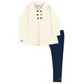 Toddler Girl Outfit Pea Coat Jacket and Leggings Set Pulla Bulla 1-3 Years