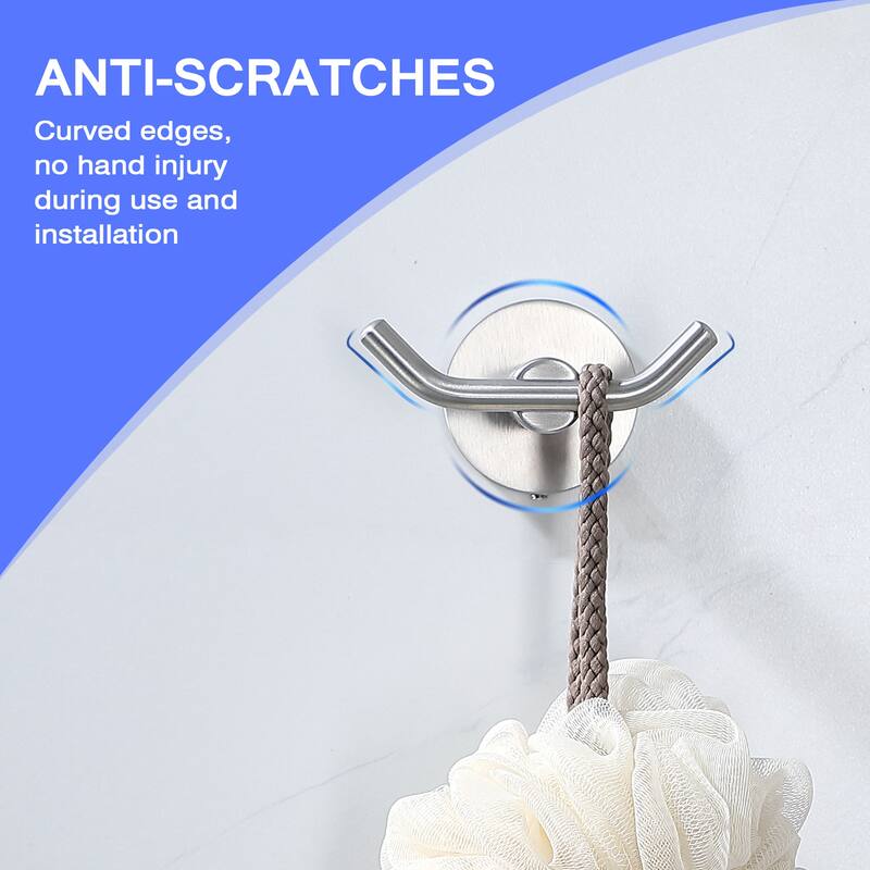 Wall Mounted 2 in 1 Towel Hook Robe Hook(set of 2)