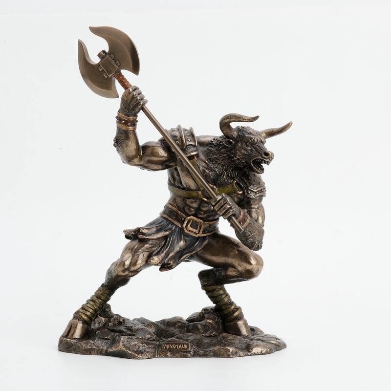 13.78" H MINOTAUR THE CREATURE FROM THE LABYRINTH Cold Cast Bronze - 5.51"x9.65"x13.78"