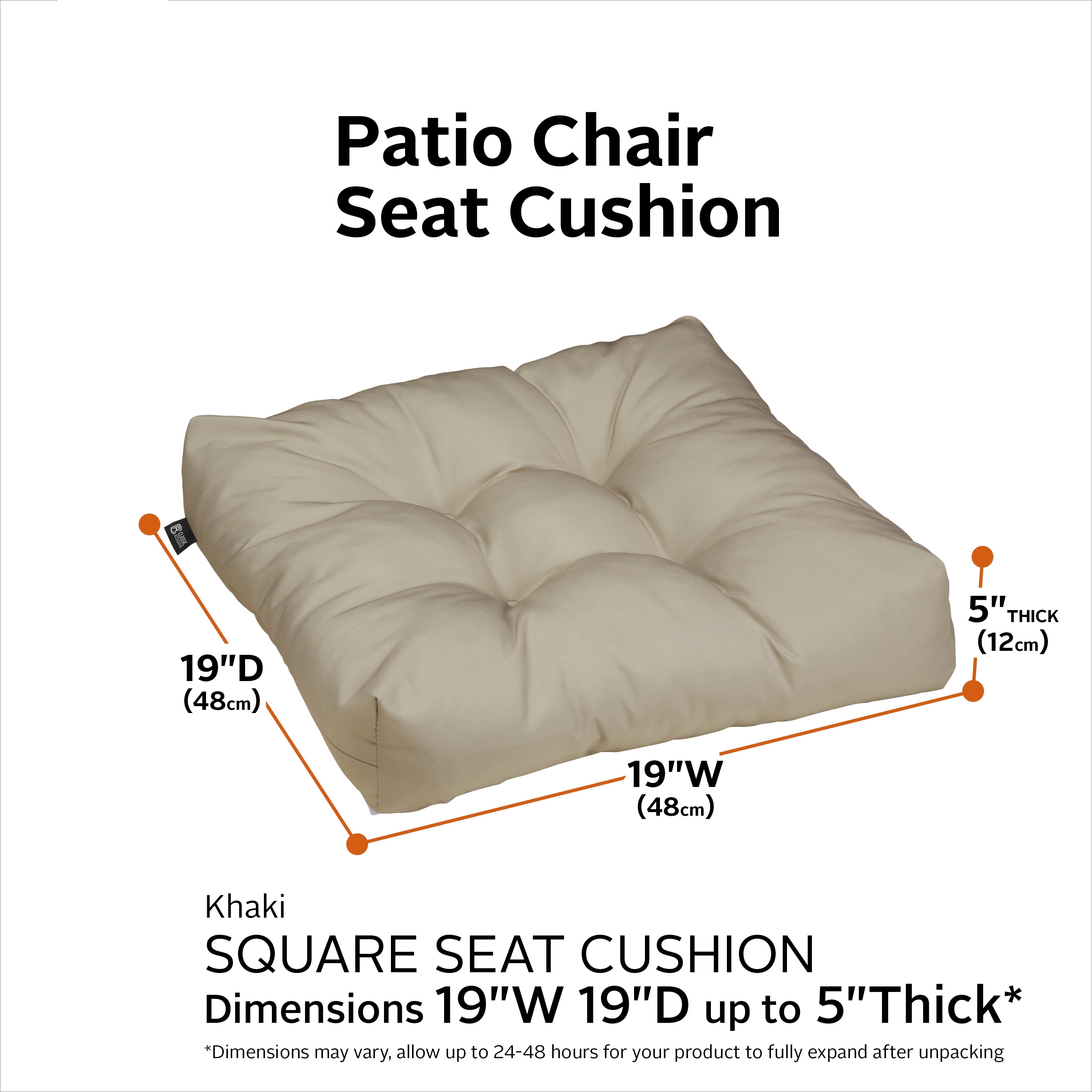 Square Chair Cushions. 100% Cotton Thick Padding Seat Cushion For