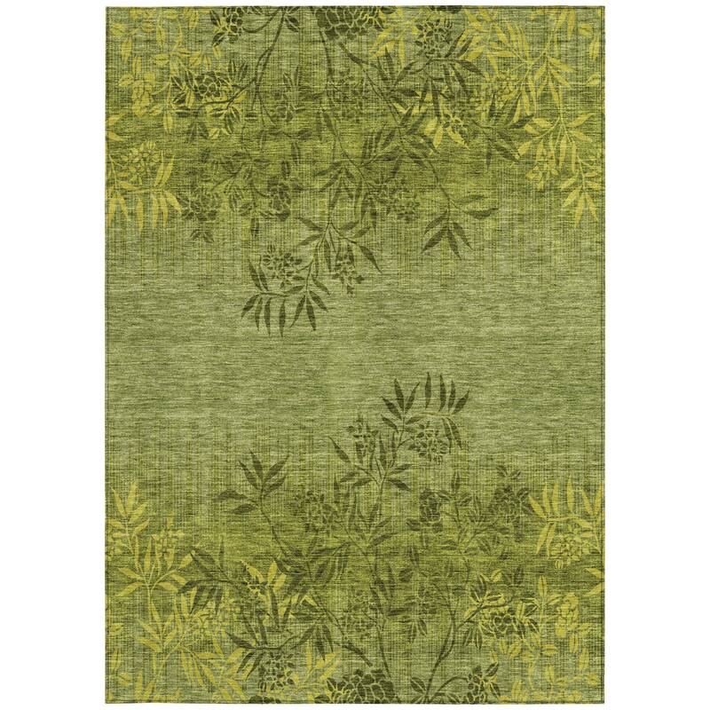 HomeRoots Floral Transitional Rectangle Outdoor Rug