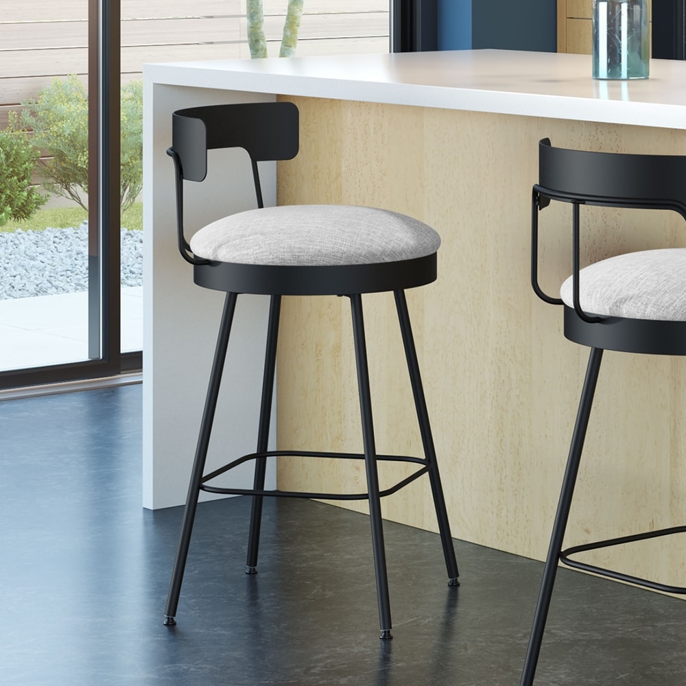 Buy Amisco Nathan Modern Saddle Bar Stools • Barstool Comforts