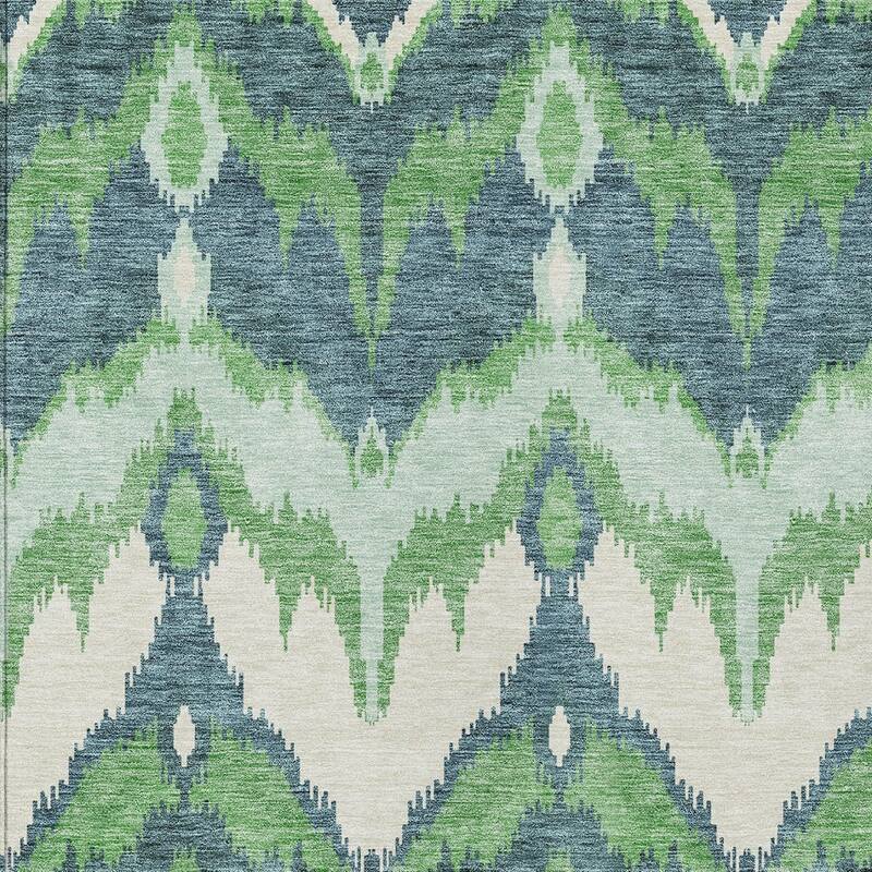 HomeRoots Ikat Transitional Rectangle Outdoor Rug