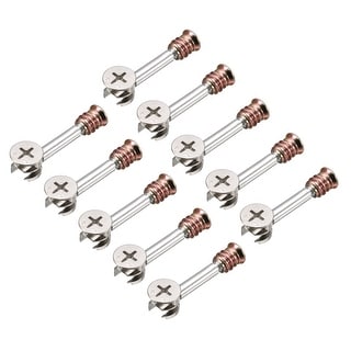 uxcell® 15mm Dia Furniture Connecting Cam Lock Fittings Zinc Alloy Silver Tone 15pcs 