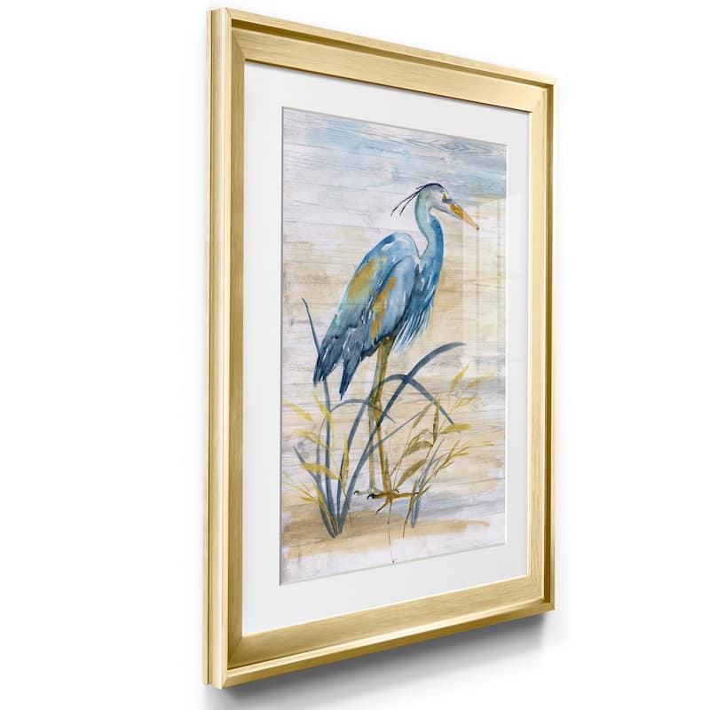 Blue Heron I Premium Framed Print - Ready to Hang