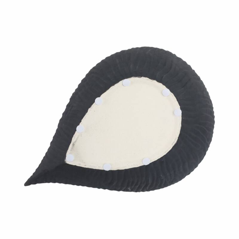 Teardrop Textured Decorative Bowl for Home Decor - Black and White