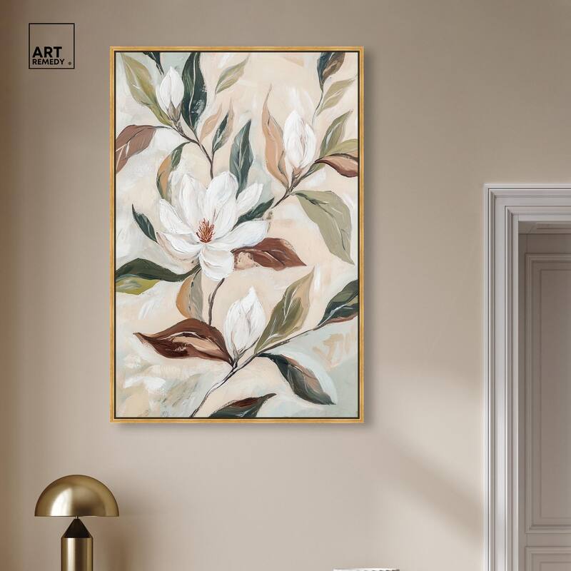 Soft Magnolia I Canvas by Art Remedy