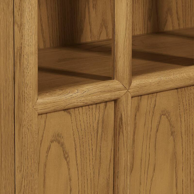 Anwen Solid Wood and Glass Display Cabinet