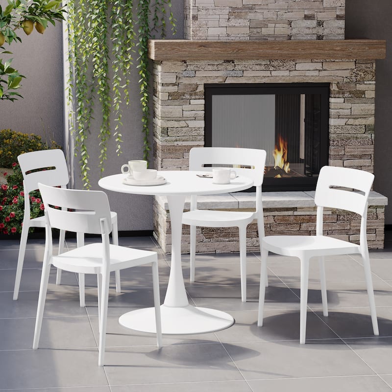 Frond and Form 4-Person Outdoor Round Dining Set