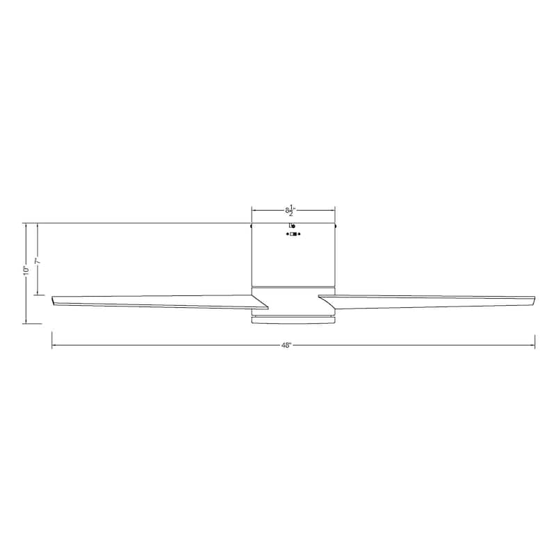 48" Modern Low Profile 3-Blade Flush Mount LED Ceiling Fan with Light and Remote - 48 in