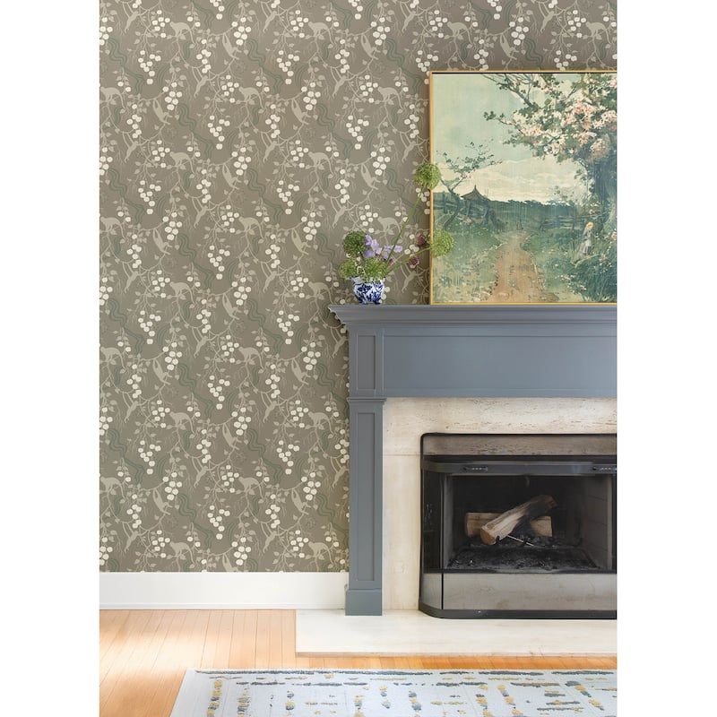 A-Street Prints Linden Stone Jungle Canopy Wallpaper
