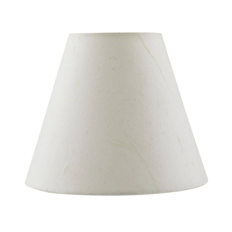 Aspen Creative Small Hardback Empire Shape Chandelier Clip-On Lamp Shade Set (2 Pack), White, 6" bottom width (3" x 6" x 5")