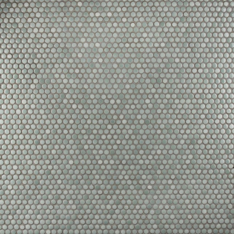 Merola Tile Hudson Penny Round Mint Green 11-7/8" x 12-5/8" Porcelain Floor and Wall Tile
