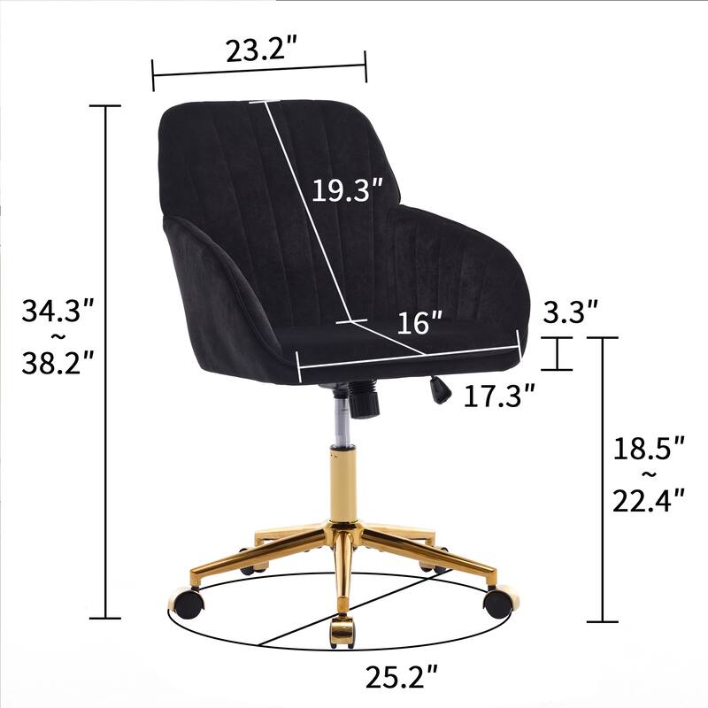 Modern Office Chair Ergonomic Office Chair with Adjustable Swivel Backrest, for Home Office Bedroom and Study