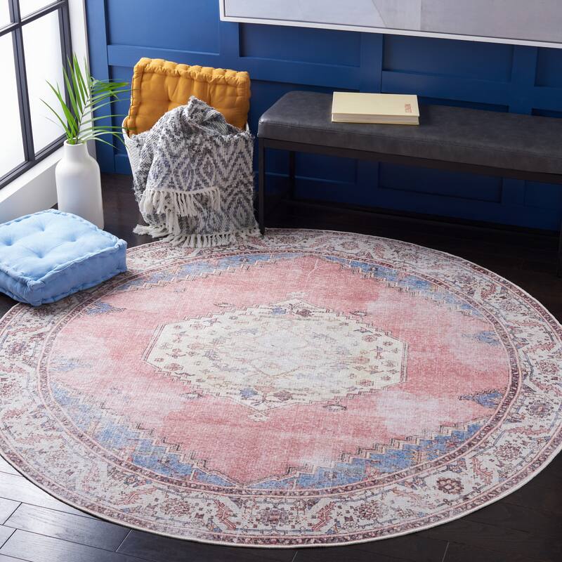 SAFAVIEH Serapi Machine Washable Zilpha Shabby Chic Distressed Rug