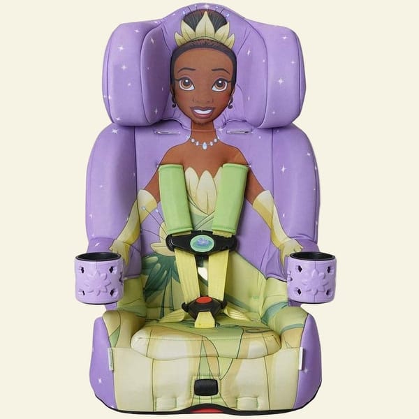 slide 2 of 9, Disney Princess Tiana 2-in-1 Car Seat by KidsEmbrace Purple