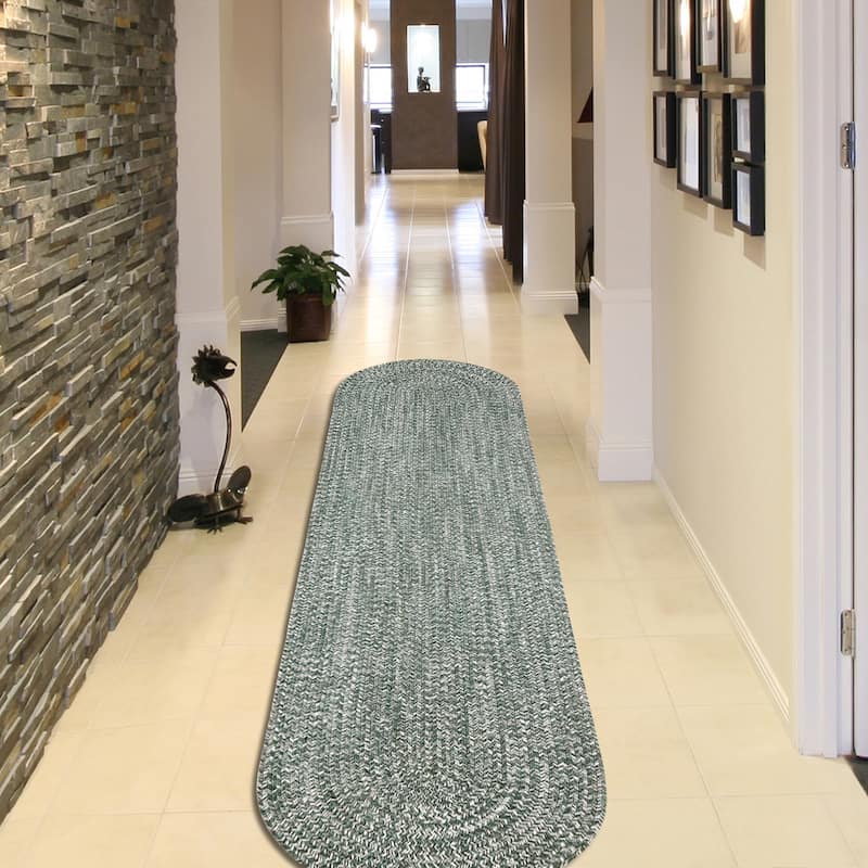Superior Modern Rustic Bohemian Reversible Multi-Tone Braided Indoor Outdoor Area Rug