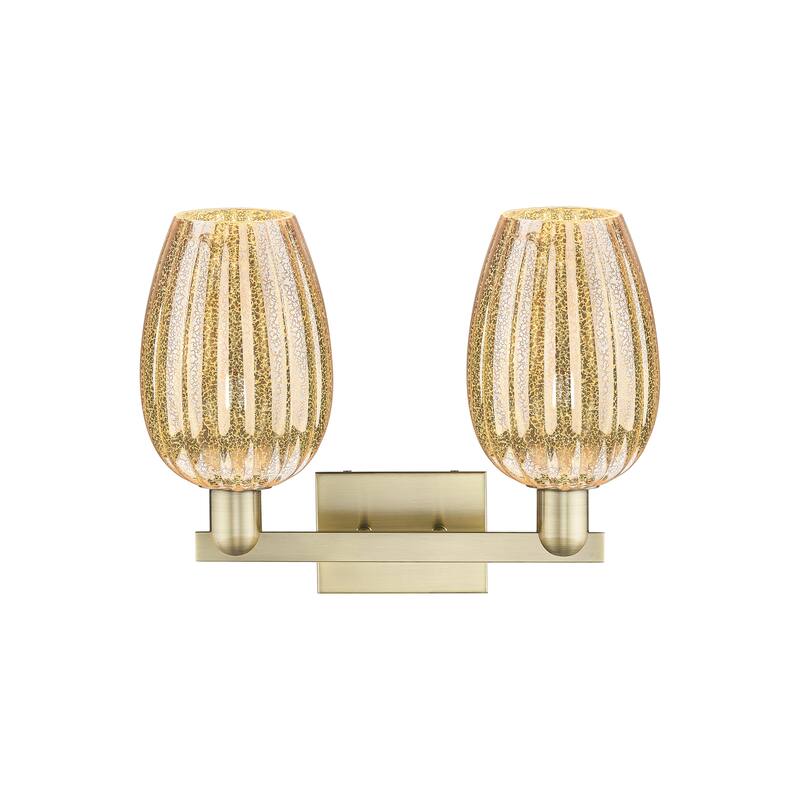 Innovations Lighting Downtown Urban - Preston - 2 Light 16" Flute Shade Bath Vanity Light