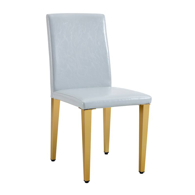 Dining Chair Reception Chair Light Gray Side Chair Vanity Chair Office Chair Coffee Chair with Metal Legs