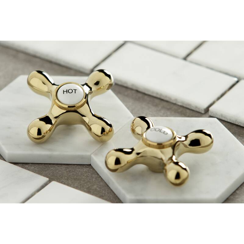Kingston Brass Heritage Two-Handle 2-Hole Wall Mount Bathroom Faucet