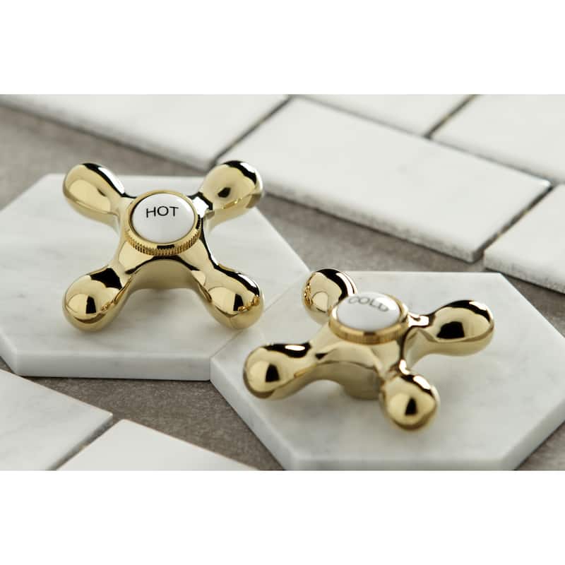 Heritage Two-Handle 3-Hole Wall Mount Bathroom Faucet