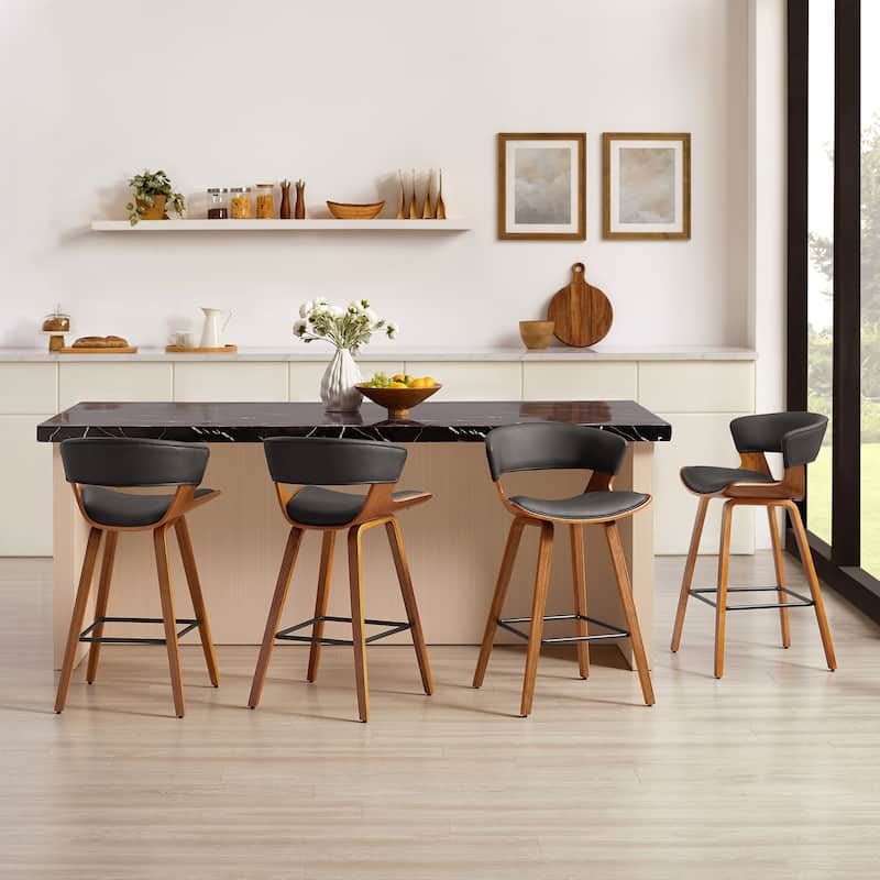 Art Leon Set of 4 Modern Counter Height Barstool