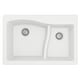 preview thumbnail 7 of 50, Karran Drop-In Quartz 33 in. 1-Hole 60/40 Double Bowl Sink - 33" x 22" x 10" - 33" x 22" x 10" White