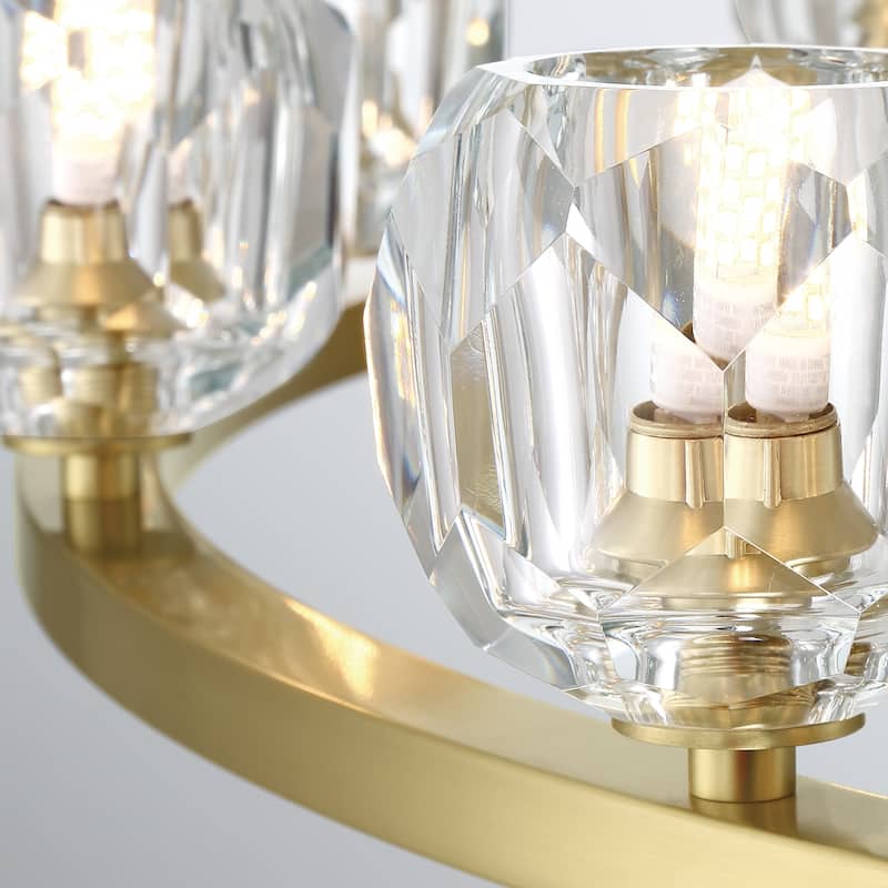 Aragon 10 Light Soft Brass Chandelier - 36"W x 30"H