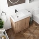 preview thumbnail 54 of 74, Beingnext 24"/30"/48"/60" Bathroom Vanity with Sink, Freestanding Bathroom Vanity with Soft Close Door and Shelf 29.5''W x 18.1''D x 35''H - Imitative Oak-Left Basin