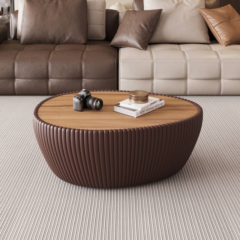 eggs Shape Leather Coffee modern Sofa Table
