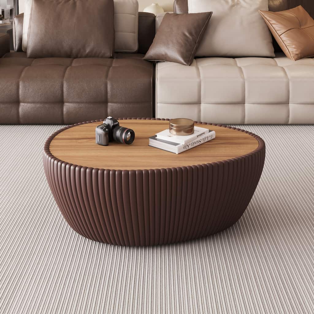 eggs Shape Leather Coffee modern Sofa Table