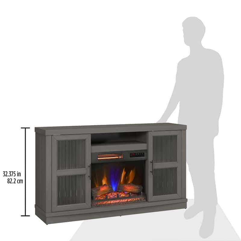 duraflame® Electric Fireplace Entertainment Console for 60 Inch TVs, Antique Gray