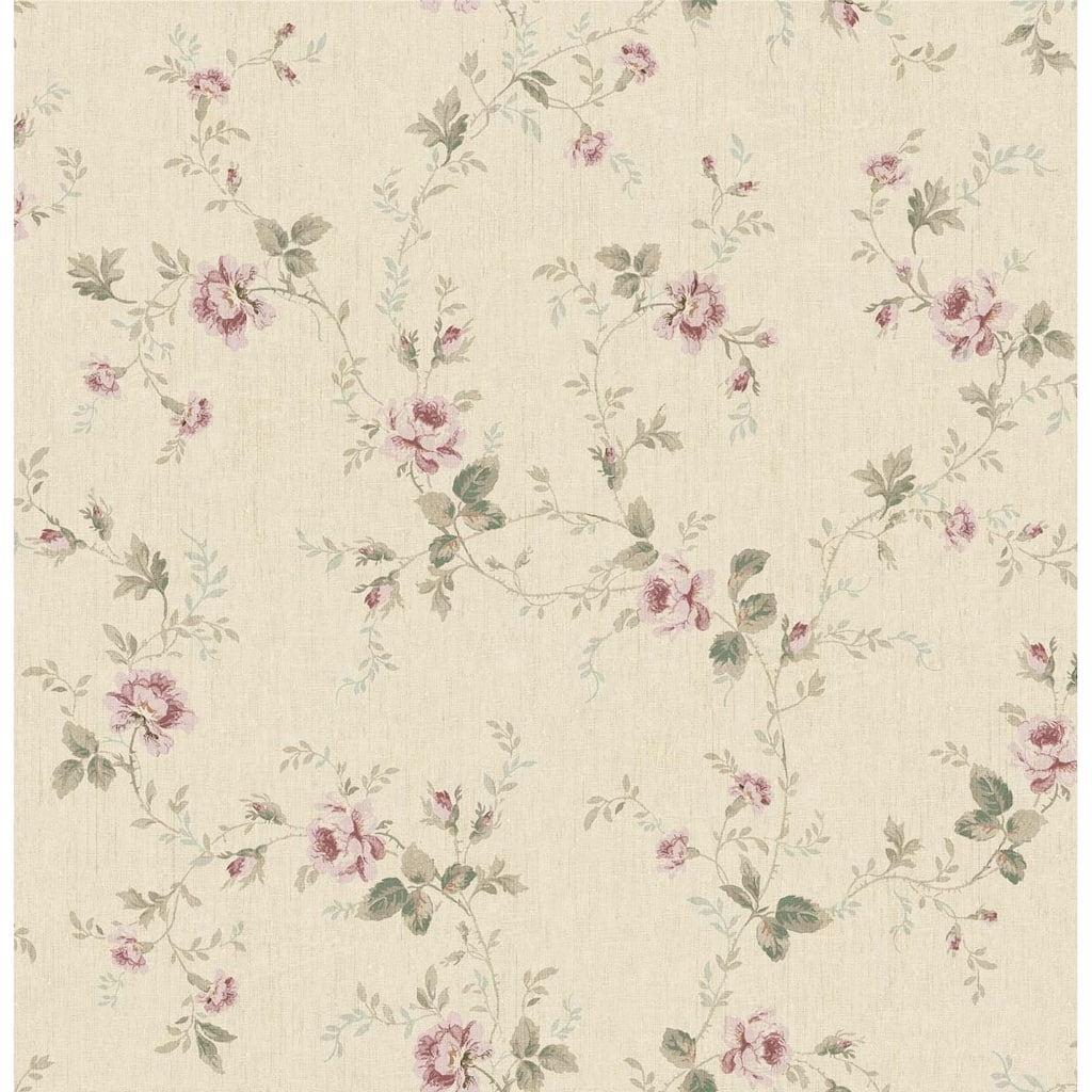 Seabrook Designs Reiter Floral Vine Unpasted Wallpaper