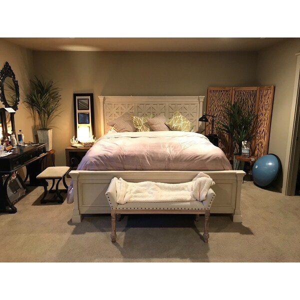 Top Product Reviews For Bolanburg Antique White Panel Bed 13046868 Overstock