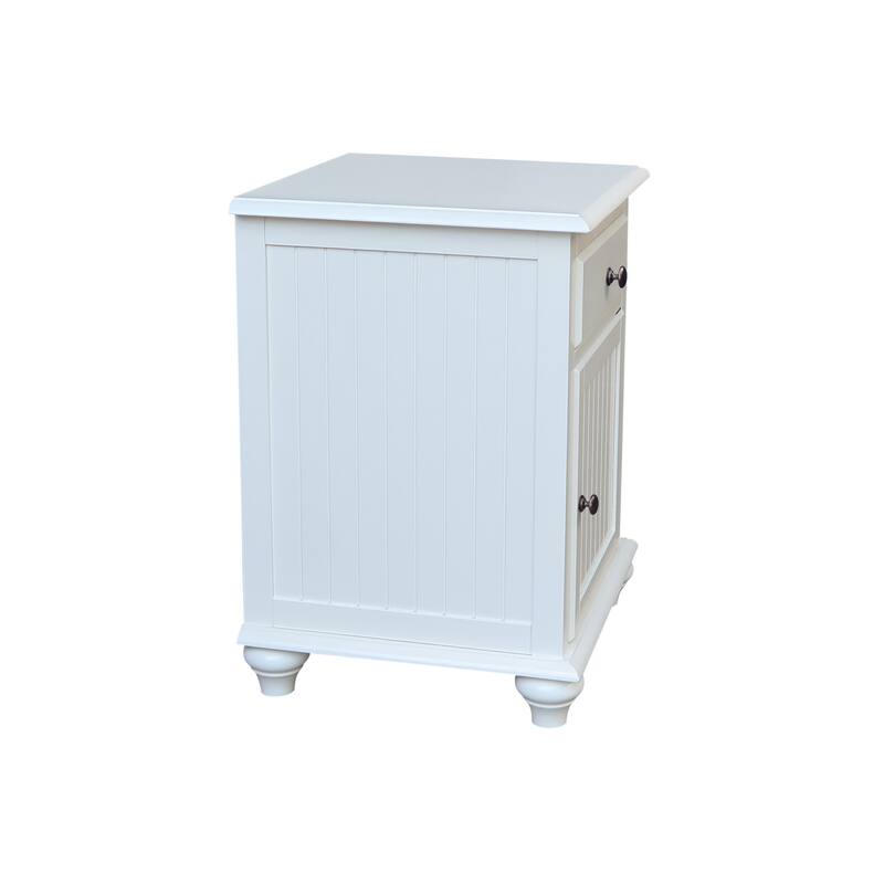 International Concepts Solid Wood Nightstand with Storage Cabinet