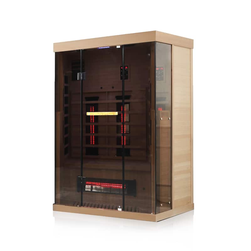 EROMMY up to 3 Person Infrared Sauna with 15-Minute Warm-Up Heater Tube and Carbon Plate